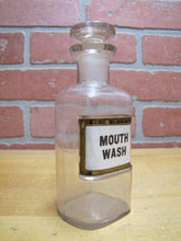Load image into Gallery viewer, MOUTH WASH Antique Reverse Under Glass Label Apothecary Medicine Bottle pat 1889 WT Co
