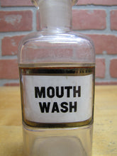 Load image into Gallery viewer, MOUTH WASH Antique Reverse Under Glass Label Apothecary Medicine Bottle pat 1889 WT Co
