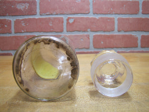 P CINCH F Antique Reverse Glass Label Apothecary Drug Store Medicine Jar Bottle