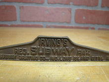 Load image into Gallery viewer, IRVING SUBWAY GRATING Co LONG ISLAND CITY NY Old Brass Small Ad Sign Plaque Nameplate
