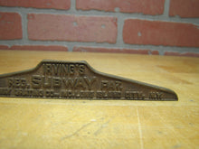 Load image into Gallery viewer, IRVING SUBWAY GRATING Co LONG ISLAND CITY NY Old Brass Small Ad Sign Plaque Nameplate
