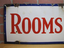 Load image into Gallery viewer, ROOMS $2.00 Old Double Sided Porcelain Advertising Sign General Steel Wares Products
