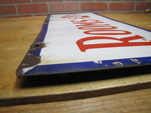 ROOMS $2.00 Old Double Sided Porcelain Advertising Sign General Steel Wares Products