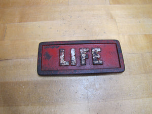 LIFE Magazine Old Cast Iron Newspaper Newstand Paperweight Sign Store Display Advertising