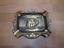 Load image into Gallery viewer, BULLDOG Old Thick Brass Dog Head Decorative Arts Cigar Ashtray Tray
