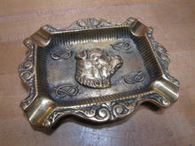 Load image into Gallery viewer, BULLDOG Old Thick Brass Dog Head Decorative Arts Cigar Ashtray Tray
