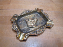 Load image into Gallery viewer, BULLDOG Old Thick Brass Dog Head Decorative Arts Cigar Ashtray Tray
