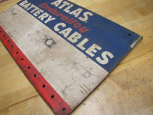 Load image into Gallery viewer, ATLAS BATTERY CABLES Old Gas Station Repair Shop Parts Store Advertising Metal Sign Display Rack Ad

