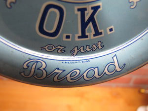 DO YOU EAT BRICKERS OK OR JUST BREAD Original Old Advertising Sign Tray