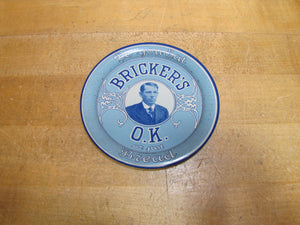 DO YOU EAT BRICKERS OK OR JUST BREAD Original Old Advertising Sign Tray