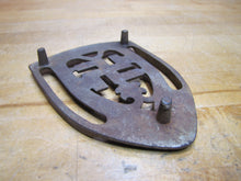 Load image into Gallery viewer, GOOD LUCK SWIRLING LOGS Antique Cast Iron Trivet Iron Tool Turn of Century 1900
