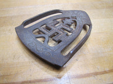 Load image into Gallery viewer, GOOD LUCK SWIRLING LOGS Antique Cast Iron Trivet Iron Tool Turn of Century 1900
