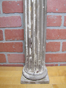 Old Wooden Column Decorative Arts Fluted Architectural Hardware Element 26" Tall