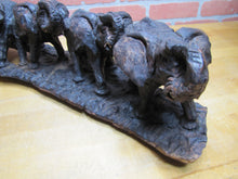 Load image into Gallery viewer, Old Ironwood Elephant Family Herd Sculpture large detailed hand carved artwork
