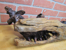 Load image into Gallery viewer, Old Ironwood Elephant Family Herd Sculpture large detailed hand carved artwork
