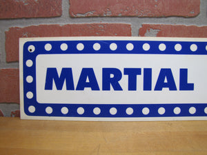 MARTIAL ARTS Old Double Sided Movie Rental Store Display Advertising Sign