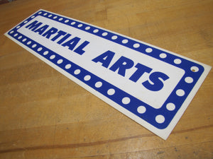 MARTIAL ARTS Old Double Sided Movie Rental Store Display Advertising Sign