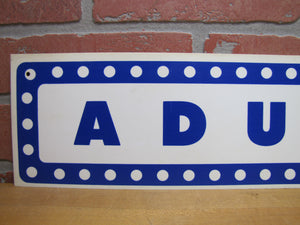 ADULT Old Double Sided Movie Rental Store Display Advertising Sign