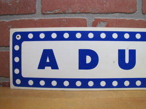 ADULT Old Double Sided Movie Rental Store Display Advertising Sign