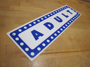 ADULT Old Double Sided Movie Rental Store Display Advertising Sign