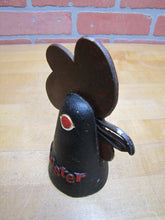 Load image into Gallery viewer, ROOSTER Vintage Cast Metal Paperweight Figural Head Farm Barn Chicken Bird
