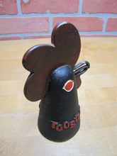 Load image into Gallery viewer, ROOSTER Vintage Cast Metal Paperweight Figural Head Farm Barn Chicken Bird

