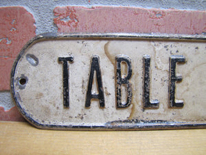 TABLE BOARD Original Old Embossed Tin Metal Store Display Advertising Sign