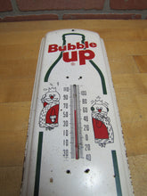 Load image into Gallery viewer, BUBBLE UP Orig Old Advertising Thermometer Sign Made in USA kiss of lemon lime
