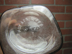 SEM CONTRA Antique Apothecary Medicine Bottle Jar ROG Reverse Under Glass Label