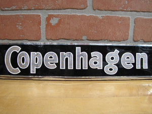 COPENHAGEN Real Tobacco Taste A Small Pinch Satisfies Original Old/Vintage Reflective Sign Chew Snuff Advertising