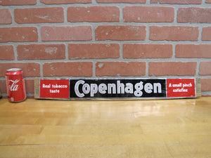 COPENHAGEN Real Tobacco Taste A Small Pinch Satisfies Original Old/Vintage Reflective Sign Chew Snuff Advertising