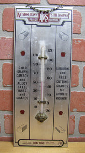 KEYSTONE DRAWN STEEL Co SPRING CITY Pa Old Ad Thermometer Sign GRAMMES Allentown