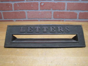 LETTERS Antique Bronze Architectural Hardware Element Mail Slot Opening PO Home Building