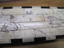 Load image into Gallery viewer, Seals Fighting Growling Nautical Ship Birds Ocean Landscape Faux Scrimshaw Box
