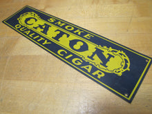 Load image into Gallery viewer, SMOKE CATON QUALITY CIGAR Original 1920s Tin Store Advertising Sign
