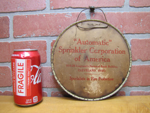 AUTOMATIC SPRINKER Corp of AMERICA CLEVELAND O Old Industrial Advertising Sign