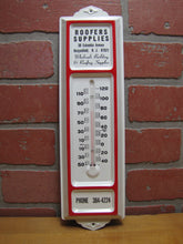 Load image into Gallery viewer, ROOFERS SUPPLIES BERGENFIELD NJ Original Advertising Thermometer Sign Ad
