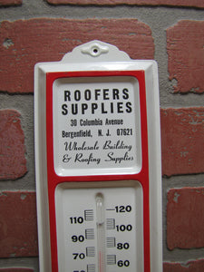 ROOFERS SUPPLIES BERGENFIELD NJ Original Advertising Thermometer Sign Ad