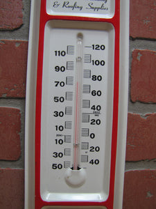 ROOFERS SUPPLIES BERGENFIELD NJ Original Advertising Thermometer Sign Ad