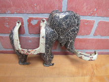 Load image into Gallery viewer, A W REISER TOLEDO OHIO Old Cast Iron Circus Elephant Kitchen Bathroom Holder Shelf Art
