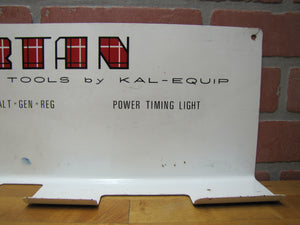 TARTAN KAL-EQUIP TUNE-UP TESTING TOOLS Old Gas Station Repair Shop Parts Store Rack Advertising Sign