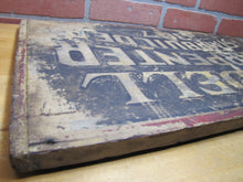 Load image into Gallery viewer, Wm DELL CARPENTER STAIRBUILDER 307 Old Wooden Advertising Sign Store Wood Working Shop Ad

