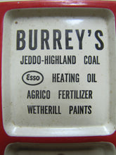 Load image into Gallery viewer, BURREY&#39;S JEDDO-HIGHLAND COAL ESSO HEATING OIL AGRICO FERTILIZER WETHERILL PAINTS Old Advertising Thermometer Sign
