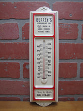 Load image into Gallery viewer, BURREY&#39;S JEDDO-HIGHLAND COAL ESSO HEATING OIL AGRICO FERTILIZER WETHERILL PAINTS Old Advertising Thermometer Sign
