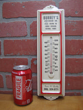 Load image into Gallery viewer, BURREY&#39;S JEDDO-HIGHLAND COAL ESSO HEATING OIL AGRICO FERTILIZER WETHERILL PAINTS Old Advertising Thermometer Sign
