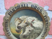Load image into Gallery viewer, PARSHALL BROS RIDGWAY PA CLOTHING FURNISHINGS Old Advertising Tray HD BEACH Coshocton Ohio

