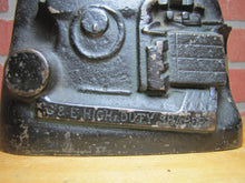 Load image into Gallery viewer, G&amp;E GOULD EBERHARDT HIGH DUTY SHAPER Old Cast Iron Promo Advertising Doorstop Figural Machine Equipment Promotional Ad
