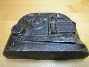 G&E GOULD EBERHARDT HIGH DUTY SHAPER Old Cast Iron Promo Advertising Doorstop Figural Machine Equipment Promotional Ad