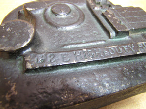 G&E GOULD EBERHARDT HIGH DUTY SHAPER Old Cast Iron Promo Advertising Doorstop Figural Machine Equipment Promotional Ad