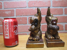 Load image into Gallery viewer, ARMOR BRONZE Co Taunton Mass 1920s Decorative Arts Scottish Terrier Puppy Bowtie Begging Pair Bronze Clad Figural Bookends
